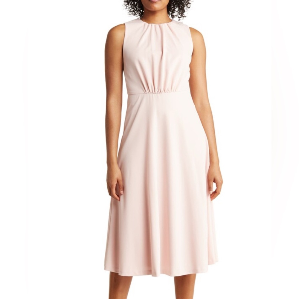 Elegant Pink Midi Dress